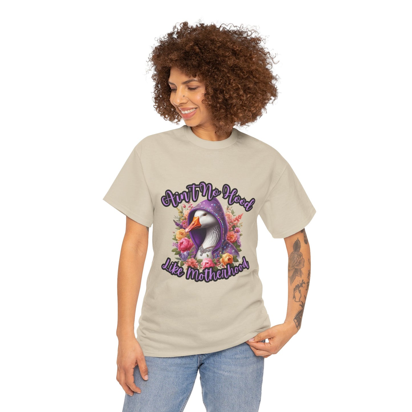 Ain't No Hood Like Motherhood Tee, Funny Mom Shirt, Unisex Cotton Tee, Gift for New Moms, Mother’s Day Apparel, Casual Motherhood Style