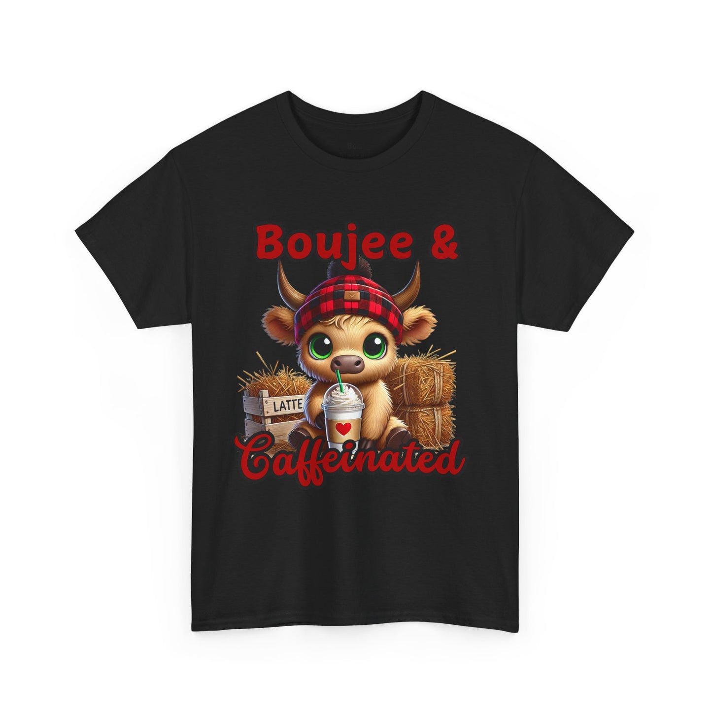 Boujee & Caffeinated Unisex Cotton Tee, Funny Graphic Tee, Gift for Coffee Lovers, Casual Wear, Trendy T-Shirt