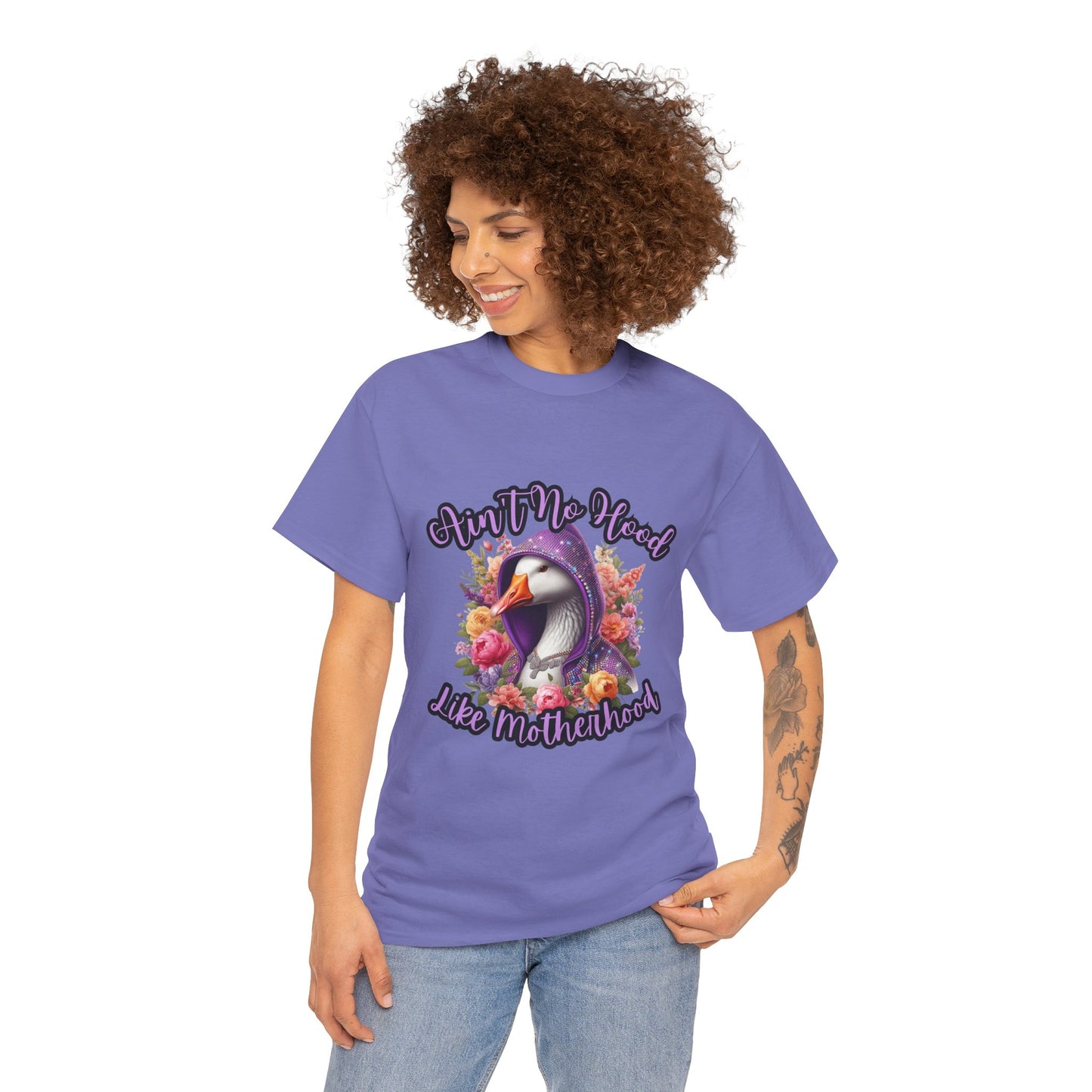 Ain't No Hood Like Motherhood Tee, Funny Mom Shirt, Unisex Cotton Tee, Gift for New Moms, Mother’s Day Apparel, Casual Motherhood Style