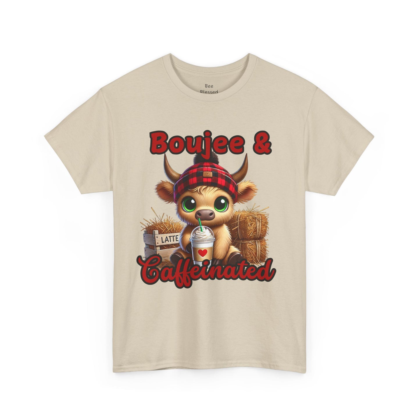 Boujee & Caffeinated Unisex Cotton Tee, Funny Graphic Tee, Gift for Coffee Lovers, Casual Wear, Trendy T-Shirt