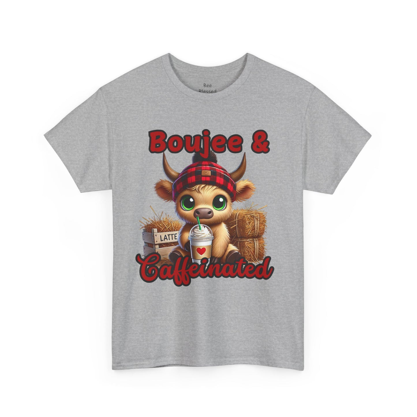 Boujee & Caffeinated Unisex Cotton Tee, Funny Graphic Tee, Gift for Coffee Lovers, Casual Wear, Trendy T-Shirt