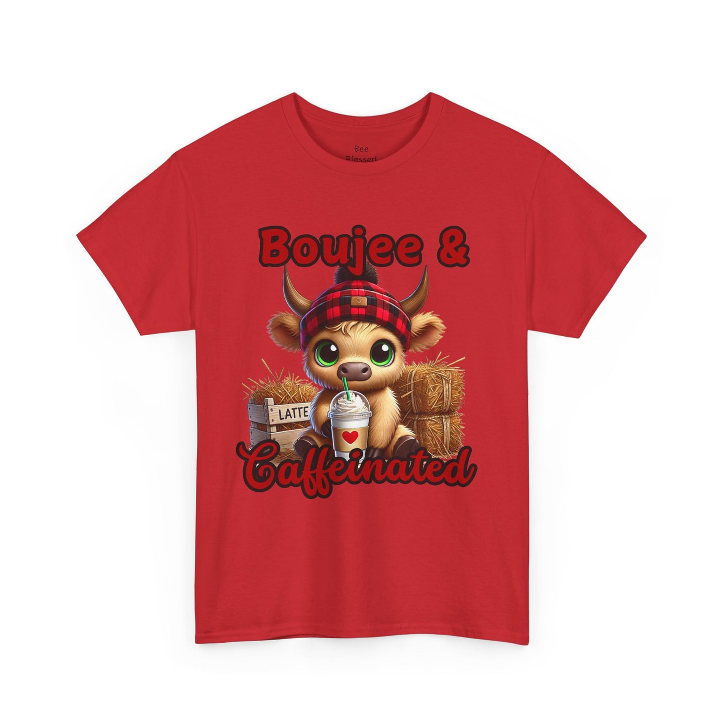 Boujee & Caffeinated Unisex Cotton Tee, Funny Graphic Tee, Gift for Coffee Lovers, Casual Wear, Trendy T-Shirt