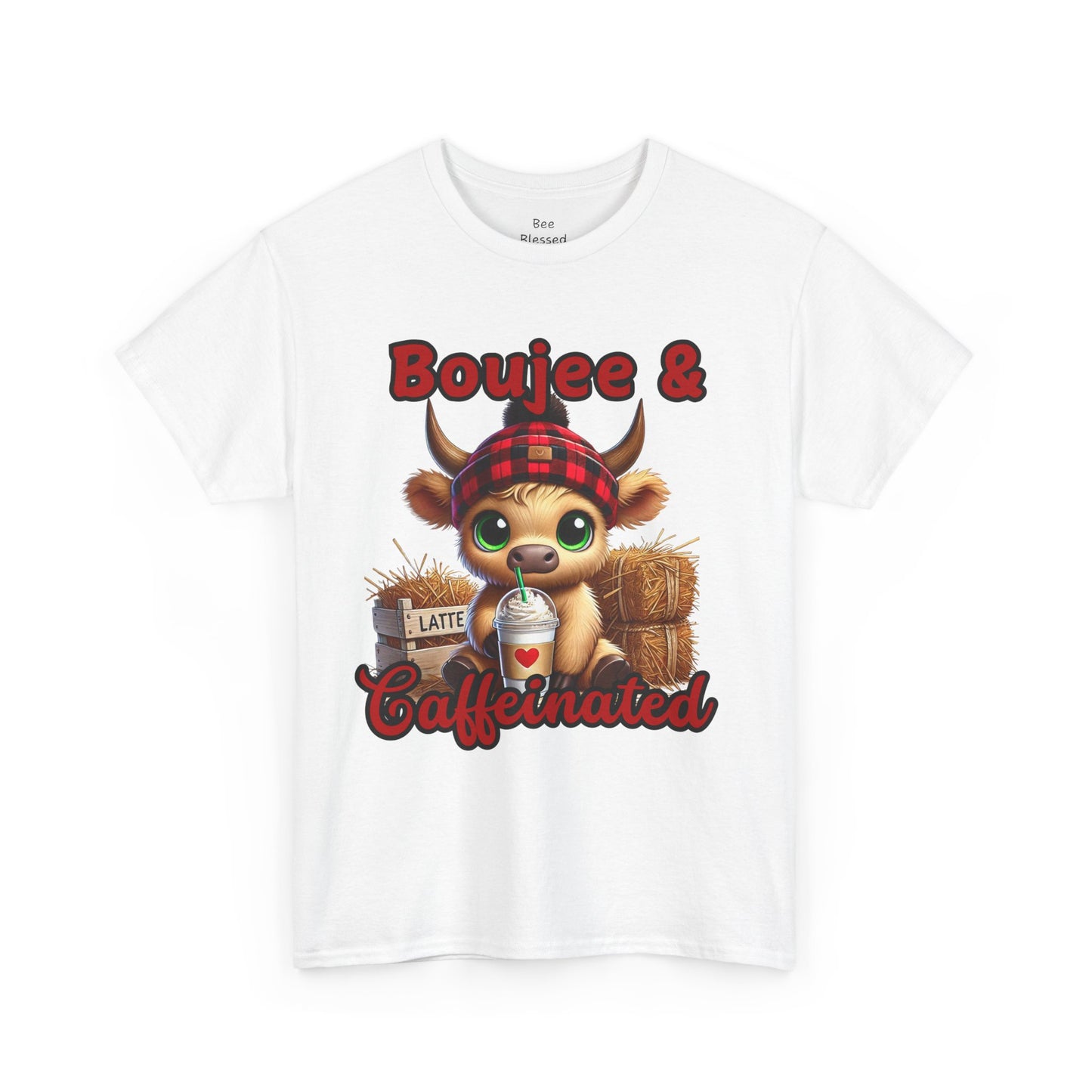 Boujee & Caffeinated Unisex Cotton Tee, Funny Graphic Tee, Gift for Coffee Lovers, Casual Wear, Trendy T-Shirt